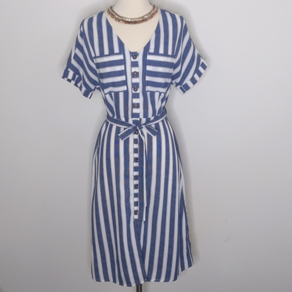 Monteau Dress Women's Size Medium Blue